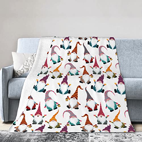 Lustige Weihnachtsdecke mit Zwergenmuster, 203,4 x 152,4 cm, super weich, langlebig, leicht und warm, 4 von OCELIO