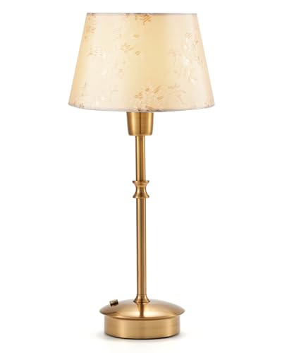 OCEST Kabellos Tischlampe mit Dimmer, Eingebauter 5200mAh Aufladbare Akku, Kleine Patio Tischleuchte Outdoor, Esszimmer Schlafzimme Büro Wohnzimmer Beistelltisch Lampe, Warm Touch Nachttischlampe von OCEST