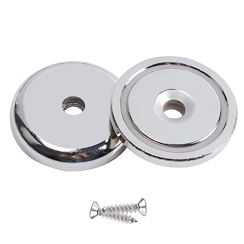 OCEUMAOA Neodym Magnete mit Loch 50kg Magnete Stark,Magnet zum Anschrauben mit Schrauben für Werkstatteinrichtung Zubehör 36mm 2Stück von OCEUMAOA