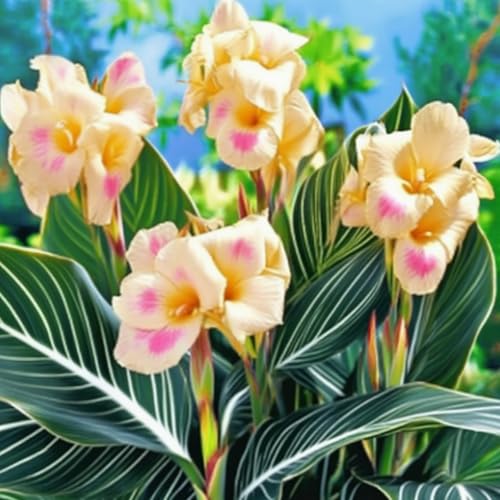 CannaZwiebeln -Zierlauch - Wurzeln– üPpig GrüNe BläTter, Pflegeleicht, Perfekt FüR Haus Und Garten-1 Stängel-F von OCFVJNF