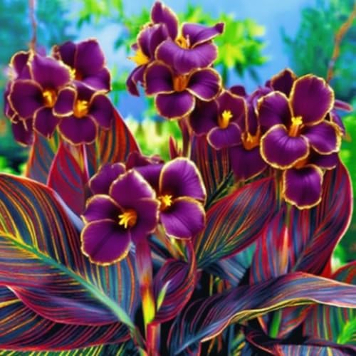 CannaZwiebeln -Zierlauch - Wurzeln– üPpig GrüNe BläTter, Pflegeleicht, Perfekt FüR Haus Und Garten-2 Stängel-E von OCFVJNF