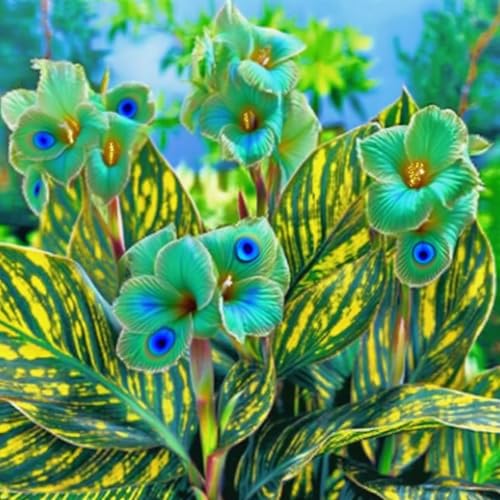 CannaZwiebeln -Zierlauch - Wurzeln– üPpig GrüNe BläTter, Pflegeleicht, Perfekt FüR Haus Und Garten-4 Stängel-C von OCFVJNF