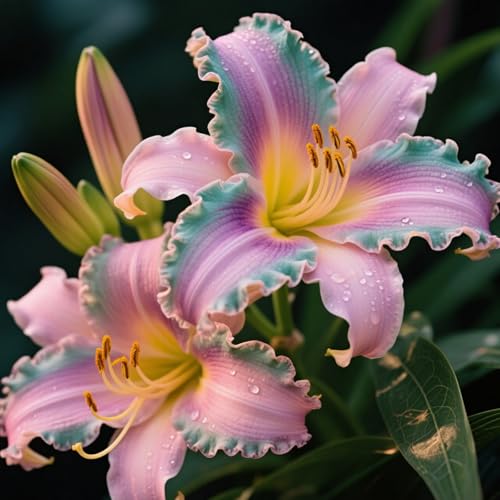 Taglilienzwiebeln,mehrjährig winterhart,große Iriszwiebeln,schaffen einen tropischen Stil,Gartendekoration,Topfpflanzen(Daylily)-8 Stängel-H von OCFVJNF