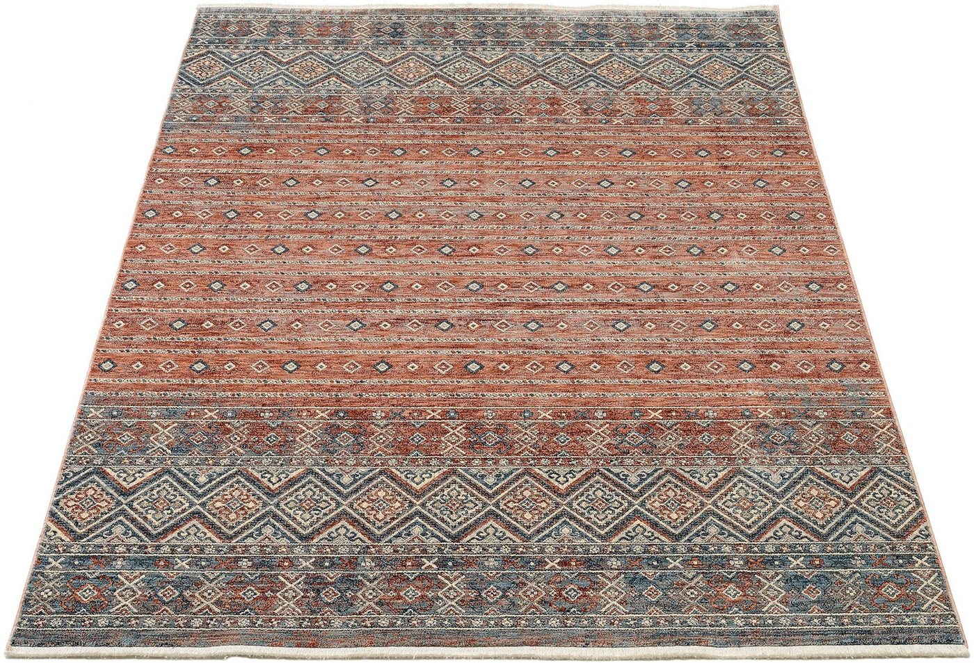 Teppich GRAND FASHION 13, OCI DIE TEPPICHMARKE, rechteckig, Höhe: 5 mm, Vintage Optik, feine Fransen, Wohnzimmer von OCI DIE TEPPICHMARKE