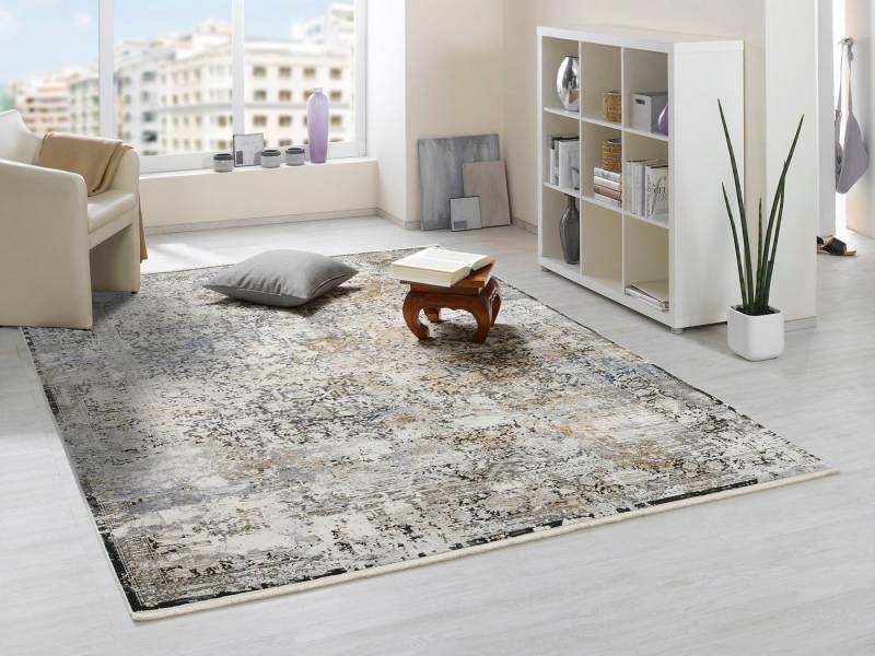 OCI DIE TEPPICHMARKE Teppich IMPRESSION CASSINA, rechteckig, Höhe: 8 mm, Vintage, feine Fransen, leichter Glanz durch Viskose, Wohnzimmer von OCI DIE TEPPICHMARKE