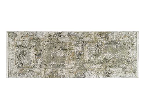 OCI CAVA Teppich BES04 963 grau-grün 80 x 300 cm von OCI