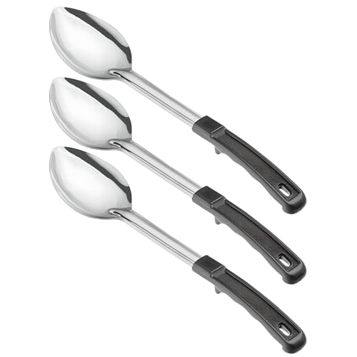 OCS Parts Kochlöffel aus Edelstahl, 33 cm, mit hitzebeständigem Griff (3) von OCS Parts