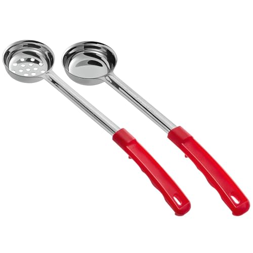 OCS Parts Perforierte und solide Portionslöffel, Edelstahl, spülmaschinenfest, Mehrzweck-Portions- und Servierlöffel, 2 Stück von OCS Parts