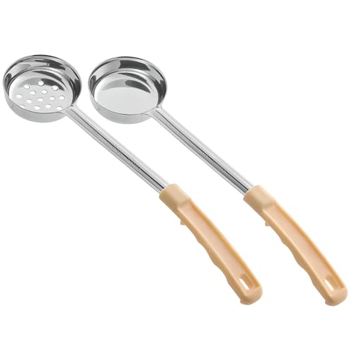 OCS Parts Perforierte und solide Portionslöffel, Edelstahl, spülmaschinenfest, Mehrzweck-Portions- und Servierlöffel, 85 ml, 2 Stück von OCS Parts