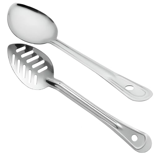 OCS Parts Solide und geschlitzte Backlöffel, Edelstahl, Rühr- und Backlöffel für private und gewerbliche Küchen, spülmaschinenfest, 27,9 cm, 27,9 cm, 2 Stück OCS Parts Solide und geschlitzte Backlöffel, Edelstahl, Rühr- und Backlöffel für private und gewerbliche Küchen, spülmaschinenfest, 27,9 cm, 27,9 cm, 2 Stück von OCS Parts