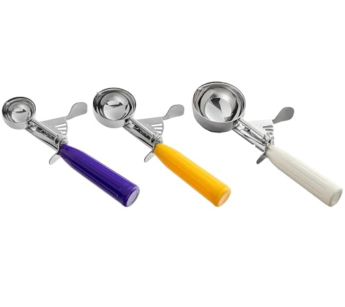 Portionierschaufel-Set, runde Edelstahl-Mehrzweck-Küchenschaufeln für Keksteig, Eis, Backen, Teig, Fleischbällchen, Reis und Melonenbällchen, 3 Stück Portionierschaufel-Set, runde Edelstahl-Mehrzweck-Küchenschaufeln für Keksteig, Eis, Backen, Teig, Fleischbällchen, Reis und Melonenbällchen, 3 Stück von OCS Parts