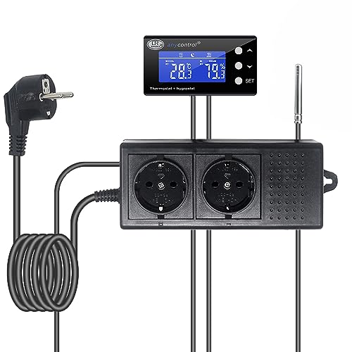 Digitaler 2-in-1 Thermostat Hygrostat Kontroller Alarmfunktion Tag/Nachtmodus Terrarium *externes Display* TXH von OCS.tec