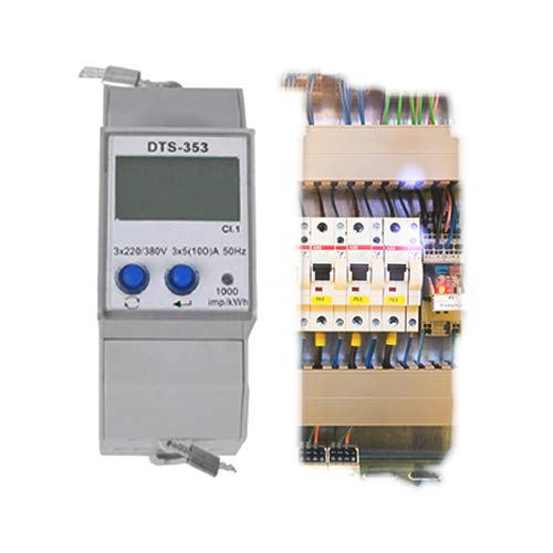 Digitaler Stromzähler 3-Phasen-Energiezähler DIN-Hutschiene kW, kWh,Hz,Volt eQ3 RS485 MODBUS Kraftstrom Starkstrom ZZ4 von OCS.tec