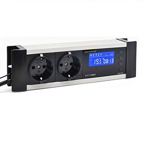 OCS.tec Digitaler Thermostat Thermoregler Temperaturregler Controller Zeitschaltuhr Alarm Heiz-/Kühlsteuerung Reptilien Terrarium TMT-100 Pro TX1 von OCS.tec