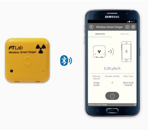Smart Wireless Geigerzähler Strahlenmessgerät Dosimeter Radiometer Geiger-Müller Zähler iOS Android iPhone SMW von OCS.tec