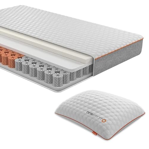 OCTASLEEP Smart Plus Matratze 100x200 + Smart Kissen – Matratze mit flexiblen Federn aus Memory Foam – 3 Zonen für ideale Unterstützung – atmungsaktiv und kühlend OCTASLEEP Smart Plus Matratze 100x200 + Smart Kissen – Matratze mit flexiblen Federn aus Memory Foam – 3 Zonen für ideale Unterstützung – atmungsaktiv und kühlend von OCTASLEEP