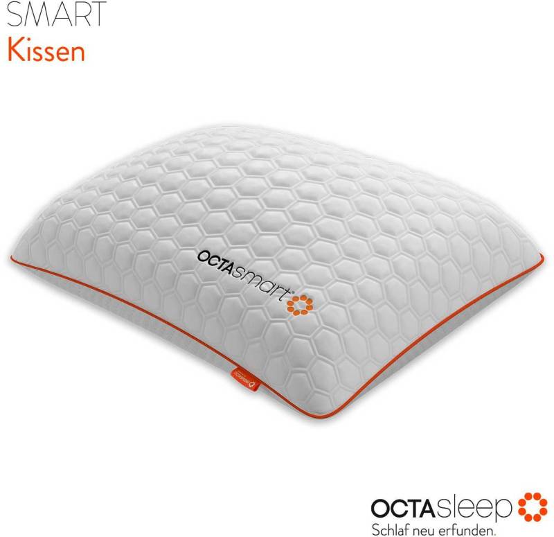 OCTAsleep Nackenstützkissen Octasleep Smart Pillow, Füllung: 100% Polyester, Bezug: 99% Polyester, 1% Elasthan, Bauchschläfer, Rückenschläfer, Seitenschläfer, Kopfkissen atmungsaktiv von OCTAsleep