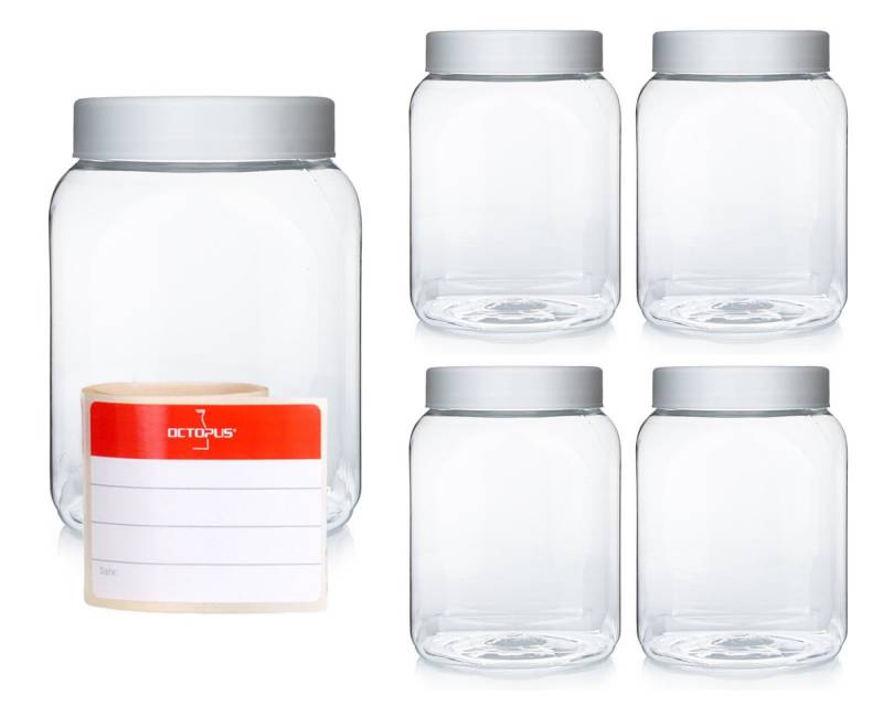 OCTOPUS Becher 10L Kanister HDPE natur mit Verschluss, Gewinde 51mm von OCTOPUS