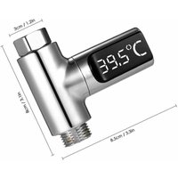 LED-Duschthermometer, digitales Thermometer 585 °C, mit 360 ° drehbarem Thermometer, LED-Wasserzähler, Duschwasserthermometer für Kinder und ältere LED-Duschthermometer, digitales Thermometer 585 °C, mit 360 ° drehbarem Thermometer, LED-Wasserzähler, Duschwasserthermometer für Kinder und ältere von OCXIN