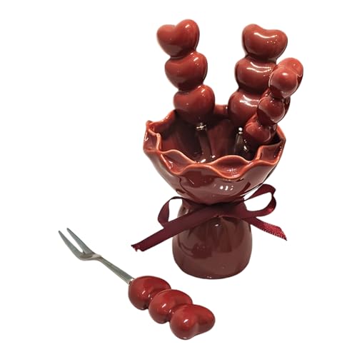 OCYUNXOZK Dessert Obstgabel Zuhause Geschirr Keramik Vorratsglas Edelstahl kleine Gabel Set von OCYUNXOZK