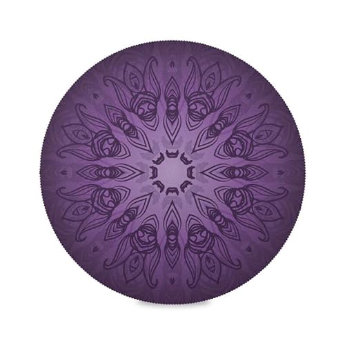 Mandala lila Hintergründe Tischset rutschfeste runde Tischsets für Esszimmer Küche Couchtisch von ODAWA