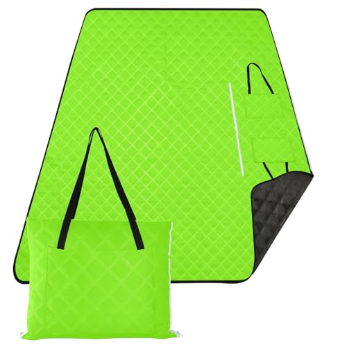 ODAWA Chartreuse Faltbare Picknickdecke, leicht, wasserdicht, Sandmatte, große Matte für Camping oder Reisen, 203,2 x 299,7 cm von ODAWA