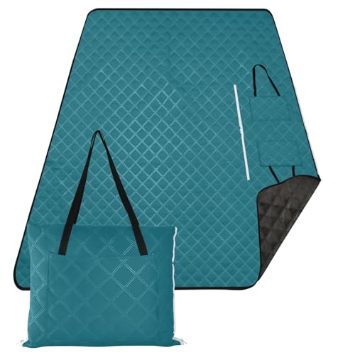 ODAWA Faltbare Picknickdecke, leicht, wasserdicht, Sandmatte, leicht, handlich, für Frühling, Sommer, Camping, 203,2 x 299,7 cm, Blau von ODAWA