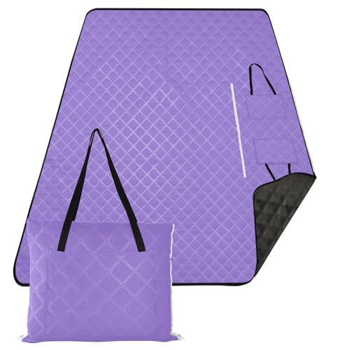 ODAWA Picknickdecke, verstaubar, 3-lagig, faltbar, für den Außenbereich, Picknickdecke, 203,2 x 299,7 cm, Violett von ODAWA