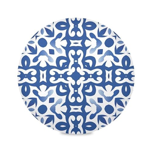 Portugal Tiles Teller Mats Hitzeschutz Pad Runde Platzsets Set für Esstisch Dekor von ODAWA
