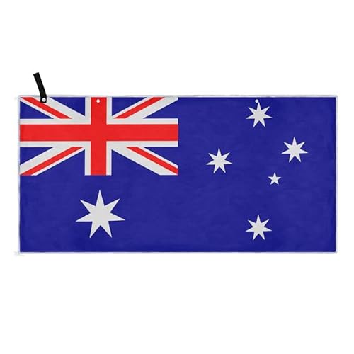 Schnell trocknendes Badetuch, Australien-Flagge, Strandtuch, saugfähig, leicht, große Handtücher, Decke für Reisen, 160 x 76,2 cm von ODAWA