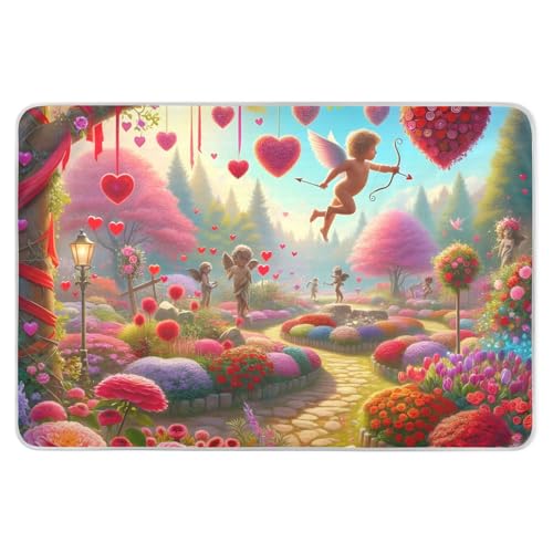 Valentinstag Flower Path 3-lagige auslaufsichere Urinierpads 86,4 x 132,2 cm Erwachsene Pads für Inkontinenz von ODAWA