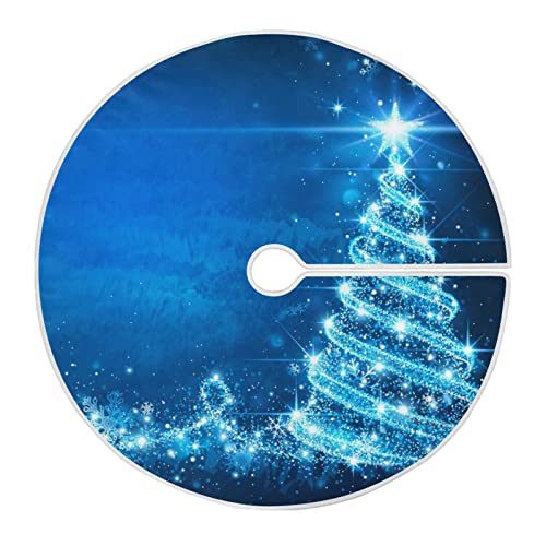 Weihnachtsbaum Blau Weihnachtsbaum Rock Dekoration Weiche Weihnachtsbaum Matte für Urlaub Party Weihnachtsbaum Dekoration von ODAWA