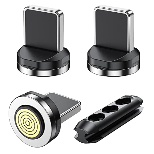 ODDADD 9-PIN iProduct Magnet Adapter [3 Stück], magnetische Tips Staubschutz Verbinder für Ladeanschluss, Iph-ne Geräte magnetisches stecker für Magnet Ladekabel von ODDADD