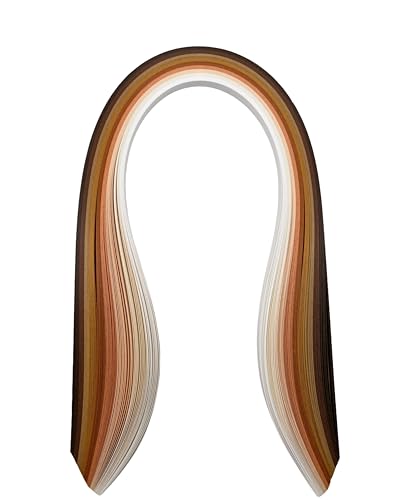 ODETOJOY Filigrane Quilling-Papierstreifen, 5 mm, 90 Stück/Set von dunklem bis hellem Farbton (braunes Farbton-Sortiment) von ODETOJOY