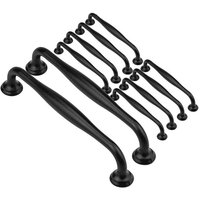 10 Stück schwarzer Möbelgriff - schwarze Küchenmöbelgriffe, Türgriffe, Schubladen, Schlafzimmer, Achsabstand 128 mm, Griffe für Kleiderschränke 10 Stück schwarzer Möbelgriff - schwarze Küchenmöbelgriffe, Türgriffe, Schubladen, Schlafzimmer, Achsabstand 128 mm, Griffe für Kleiderschränke von ODIPIE