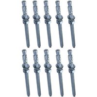 Odipie - 10x Bolzen Ankerschraube mit langem Gewinde, Spreizbolzen - M8x120mm - verzinkter Stahl - für Beton, Stein von ODIPIE