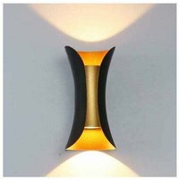 12W Moderne Wandleuchte für den Innenbereich, Wandlampe für den Außenbereich, Up Down, Metall-Wandlampe, 3000K Warmweiß, dekorativ für den von ODIPIE