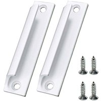 Odipie - 2 Stück weißer Schiebetürgriff, Möbelgriff aus Aluminiumlegierung, Fenstergriff mit Schrauben von ODIPIE