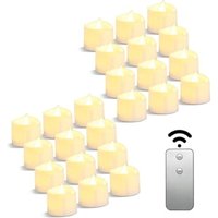 24er-Pack LED-Teelichter, ferngesteuert, batteriebetrieben, 3,8 x 3,8 cm, für Hochzeit, Party, Halloween, Weihnachten, Heimdekoration 24er-Pack LED-Teelichter, ferngesteuert, batteriebetrieben, 3,8 x 3,8 cm, für Hochzeit, Party, Halloween, Weihnachten, Heimdekoration von ODIPIE