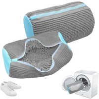 2er-Pack Schuhwaschbeutel für Waschmaschine, wiederverwendbarer tragbarer 360°-Schuhwaschbeutel mit Reißverschluss, Schuhwäschebeutel, Schuhschutz, von ODIPIE