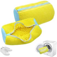 2er-Pack Schuhwaschbeutel für Waschmaschine, wiederverwendbarer tragbarer 360°-Schuhwaschbeutel mit Reißverschluss, Schuhwäschebeutel, Schuhschutz, von ODIPIE