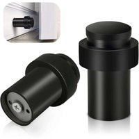 2er-Pack schwarze, robuste Türstopper aus Edelstahl – dekorativer Wandschutz aus Vollgummi für Fußleisten – 60 mm 2er-Pack schwarze, robuste Türstopper aus Edelstahl – dekorativer Wandschutz aus Vollgummi für Fußleisten – 60 mm von ODIPIE