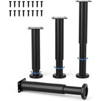 Odipie - 4 Stück Möbelfüße Verstellbar Metall 18cm Tischbeine Möbelbeine für Stühle Schrank Sofa Belastbar bis 450KG Schwarz Odipie - 4 Stück Möbelfüße Verstellbar Metall 18cm Tischbeine Möbelbeine für Stühle Schrank Sofa Belastbar bis 450KG Schwarz von ODIPIE