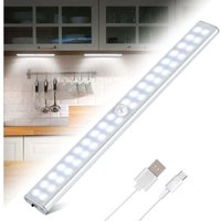 40 LED-Schranklicht, Schranklicht mit Bewegungsmelder, über usb wiederaufladbarer LED-Streifen, 4 Beleuchtungsmodi, Schranklicht, LED-Nachtlicht mit von ODIPIE