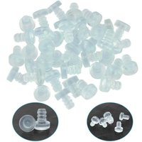 Odipie - 40 Stück Türstopper aus Silikon zur Wandmontage, Glastischpuffer mit Stange, durchsichtiger Gummi-Türpuffer zum Schutz vor Kollisionen und von ODIPIE
