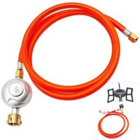 50 mbar Propanregler mit 1,5 m Schlauch, Niederdruckminderer, Propangasregler-Set für Grill, Camping von ODIPIE