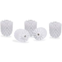5er-Pack Toilettenbürstenköpfe, große Toilettenbürsten mit 12-mm-Gewinde, Ersatzbürstenköpfe mit 8 cm Durchmesser, weiß von ODIPIE