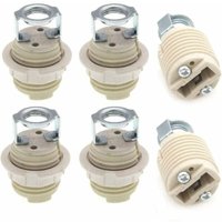 Odipie - 6er-Pack G9-Lampenfassung mit Halterung, G9-Halogenfassung mit Keramikgewinde von ODIPIE