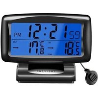 Autotemperaturuhr, Autothermometer Digitales Autothermometer mit Hintergrundbeleuchtung LCD-Uhr mit Digitalanzeige von ODIPIE