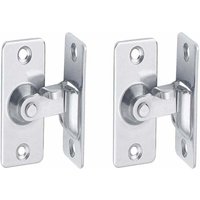 Bohrer-Set, 90 Grad rechtwinkliges Türschloss aus Edelstahl, verwendet für Holzzäune, Türen und Fenster, Schiebetüren (Silber 2) von ODIPIE